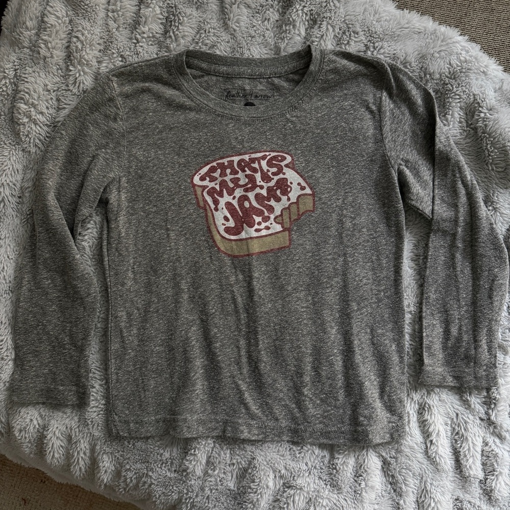 Feather 4 Arrow Kids Gray Long Sleeve That’s My Jam, SZ 6